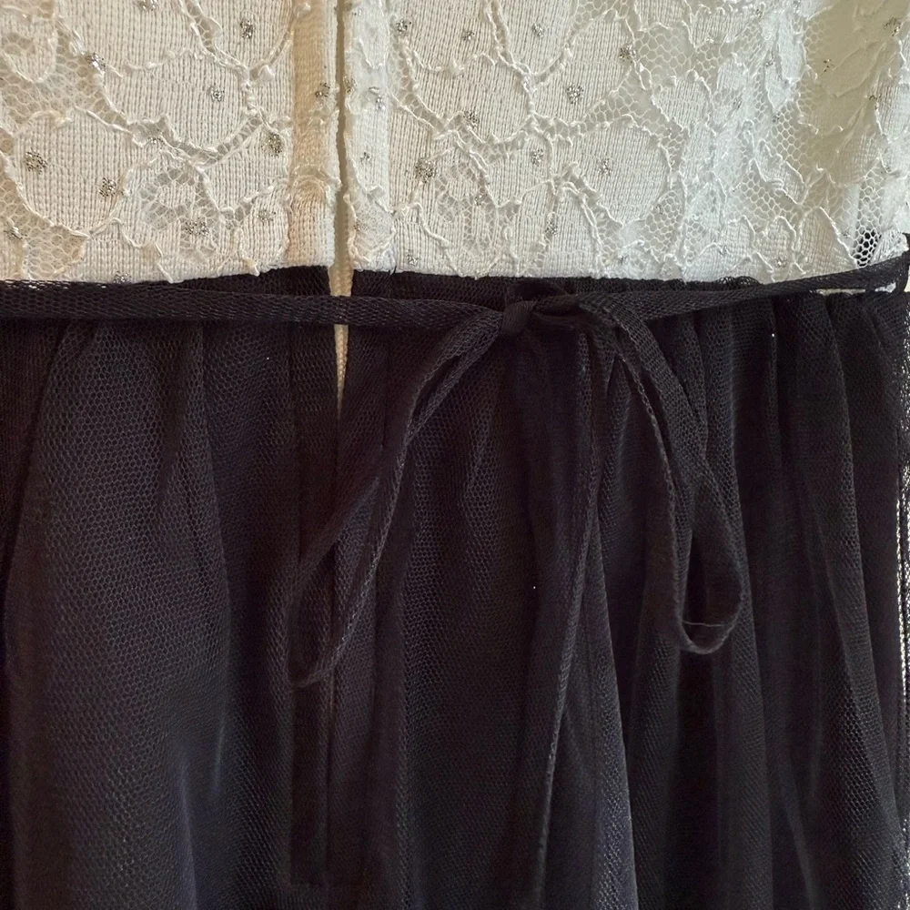 Speechless White Lace and Black Tulle Kids Dress *NEW WITH TAGS*
